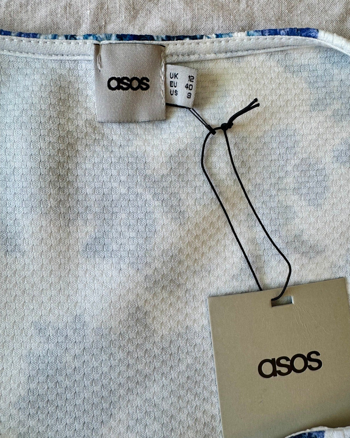 ASOS Blue flower Skater Dress | UK 12 EU 40 US 8  | NWT