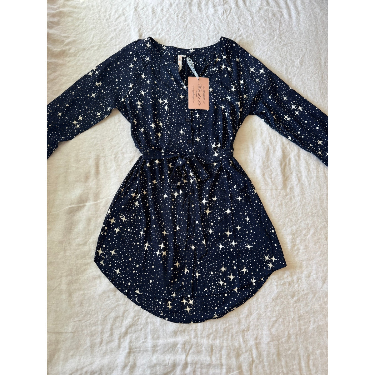 Star Print Andrèè by Unit Shirt Dress | US M | NWT