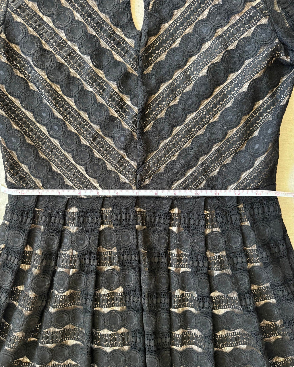 Gothic Black Lace Mini Dress with Lining