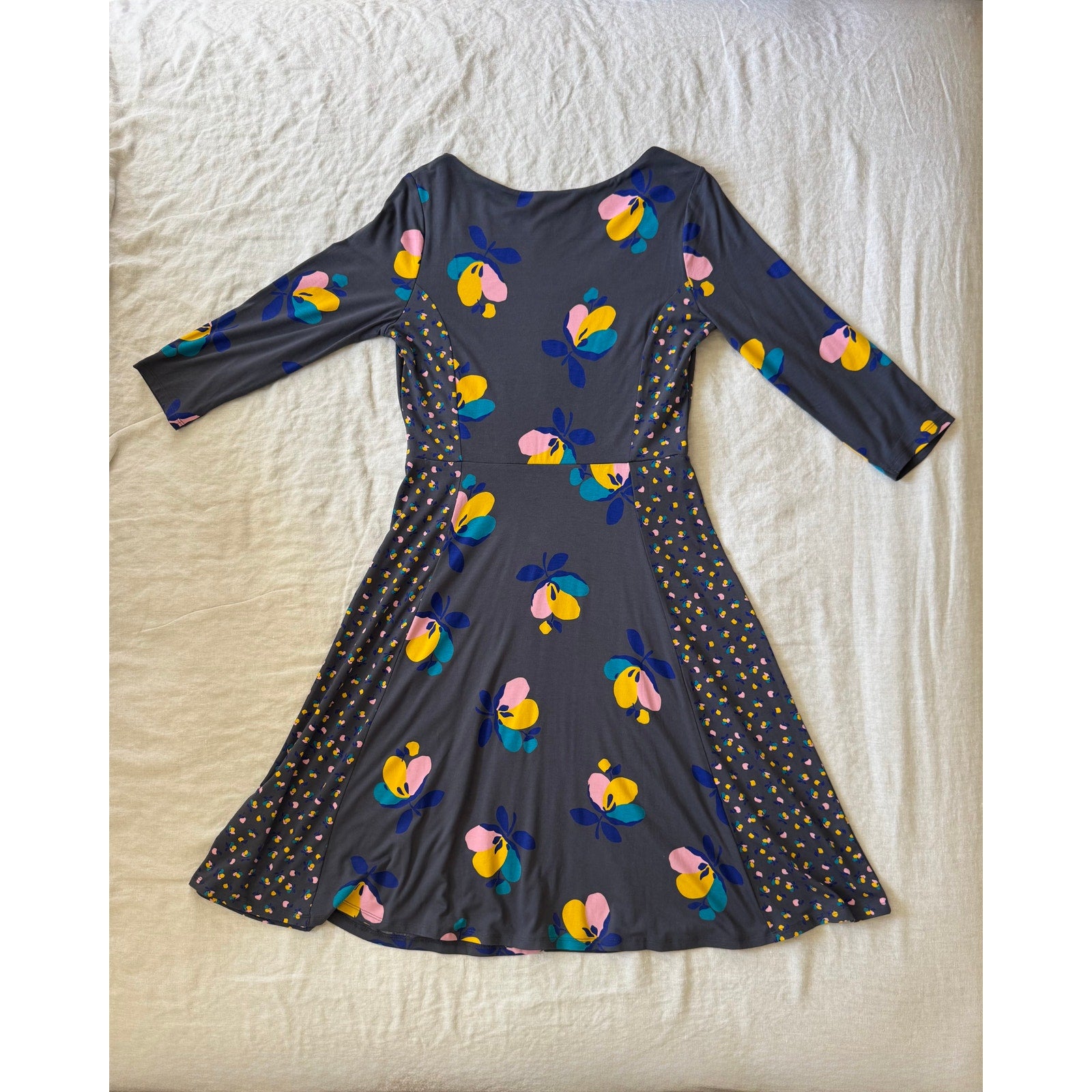 Boden Alannah Floral Jersey Dress Midi | UK 12 / US 8 | Excellent Condition