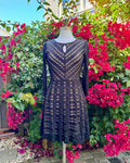 Gothic Black Lace Mini Dress with Lining