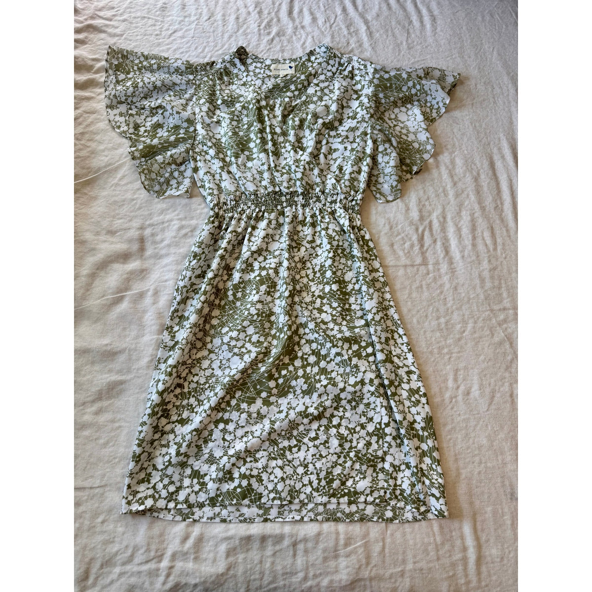 Blue Robin Dress with Flutter Sleeves | US 10 | Excellent Condition