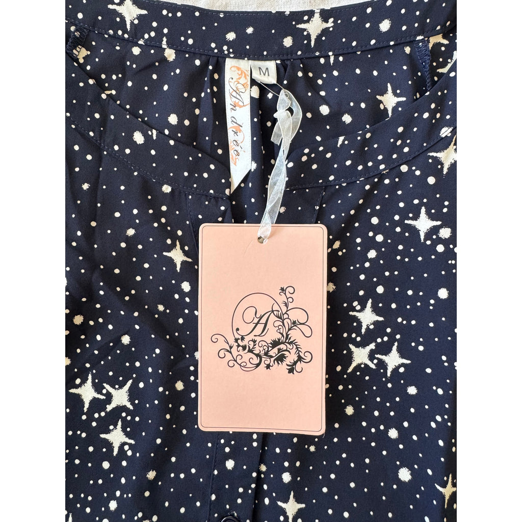 Star Print Andrèè by Unit Shirt Dress | US M | NWT