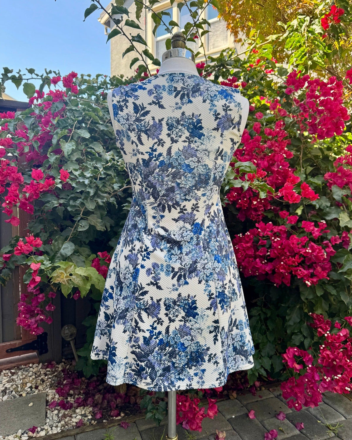 ASOS Blue flower Skater Dress | UK 12 EU 40 US 8  | NWT