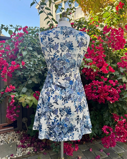 ASOS Blue flower Skater Dress | UK 12 EU 40 US 8  | NWT