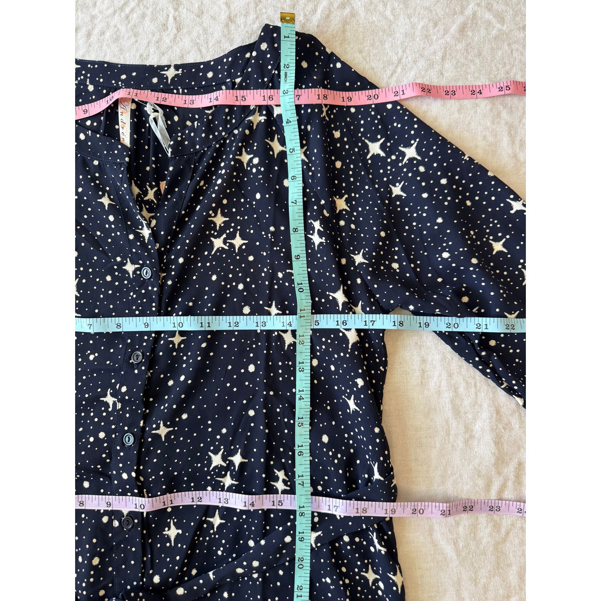 Star Print Andrèè by Unit Shirt Dress | US M | NWT