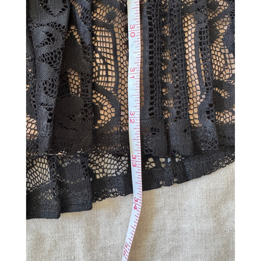 Elegant Warehouse Brand Pleated Lace Black Dress | UK 12 / US 8 | NWT