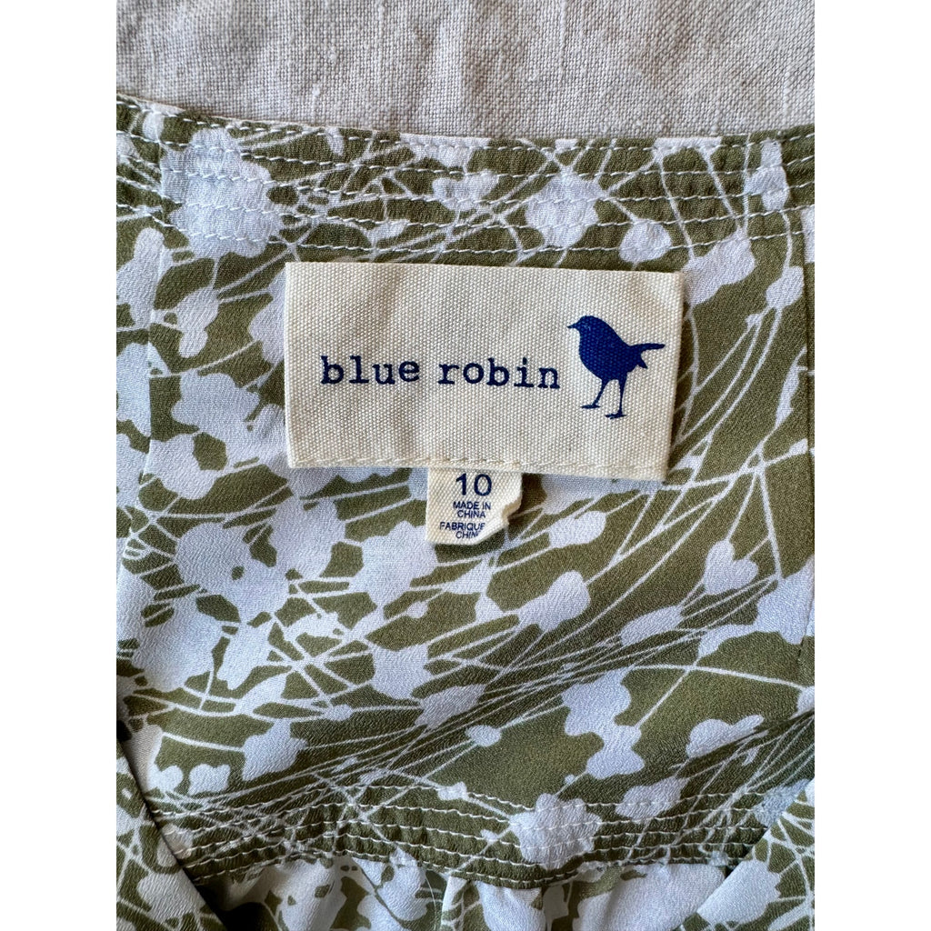 Blue Robin Dress with Flutter Sleeves | US 10 | Excellent Condition