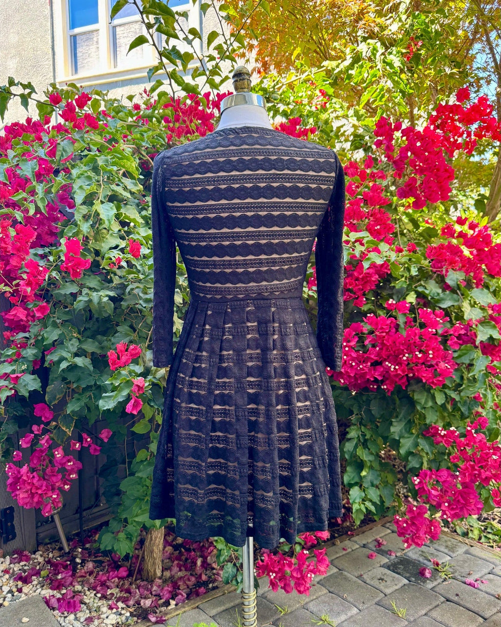 Gothic Black Lace Mini Dress with Lining