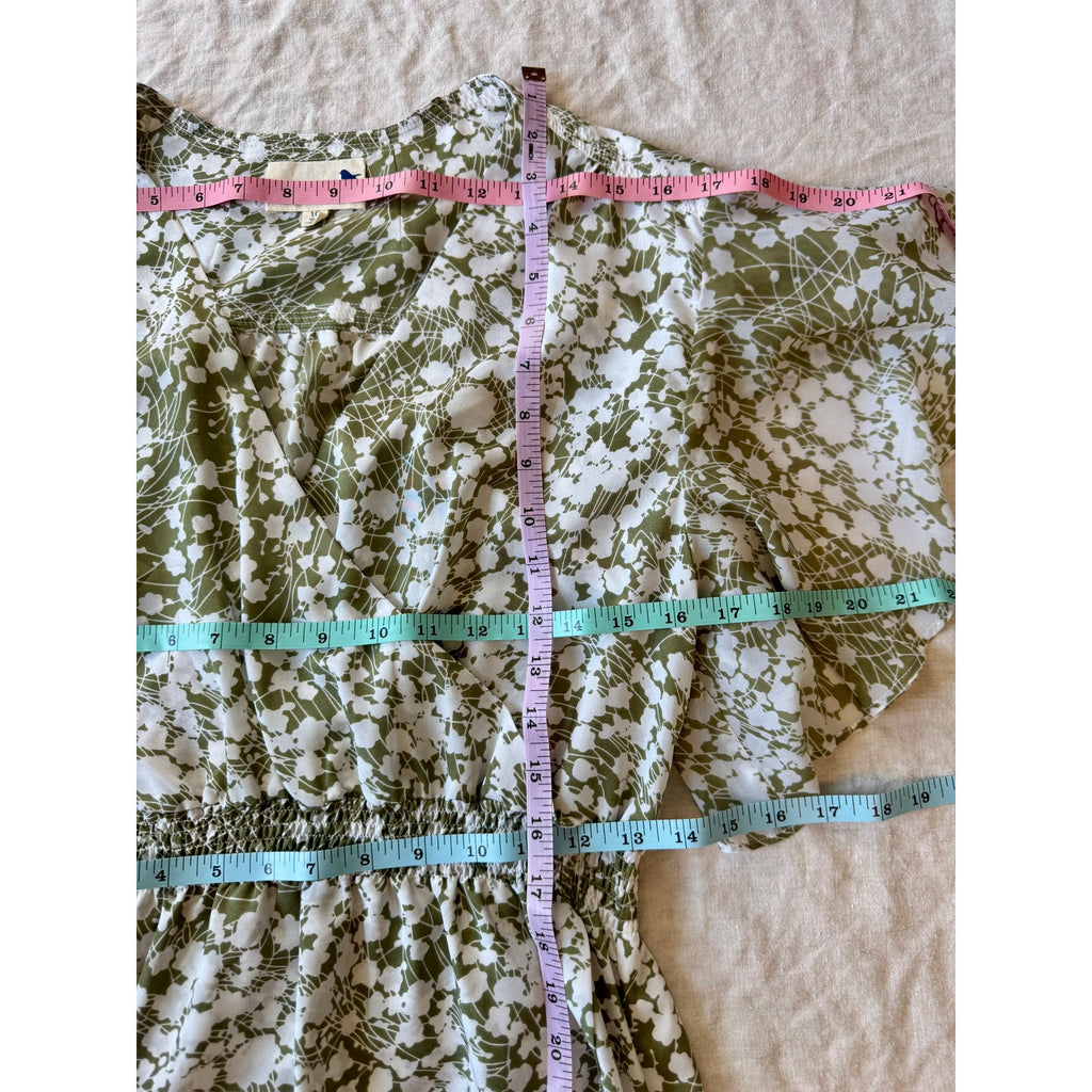 Blue Robin Dress with Flutter Sleeves | US 10 | Excellent Condition