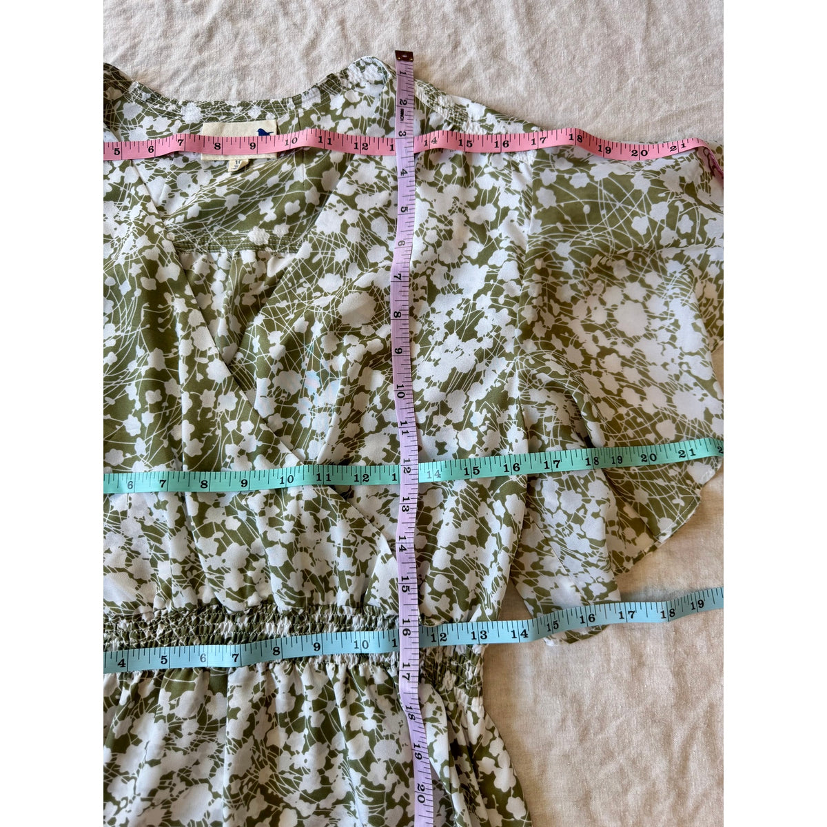 Blue Robin Dress with Flutter Sleeves | US 10 | Excellent Condition