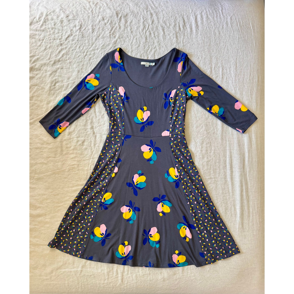 Boden Alannah Floral Jersey Dress Midi | UK 12 / US 8 | Excellent Condition