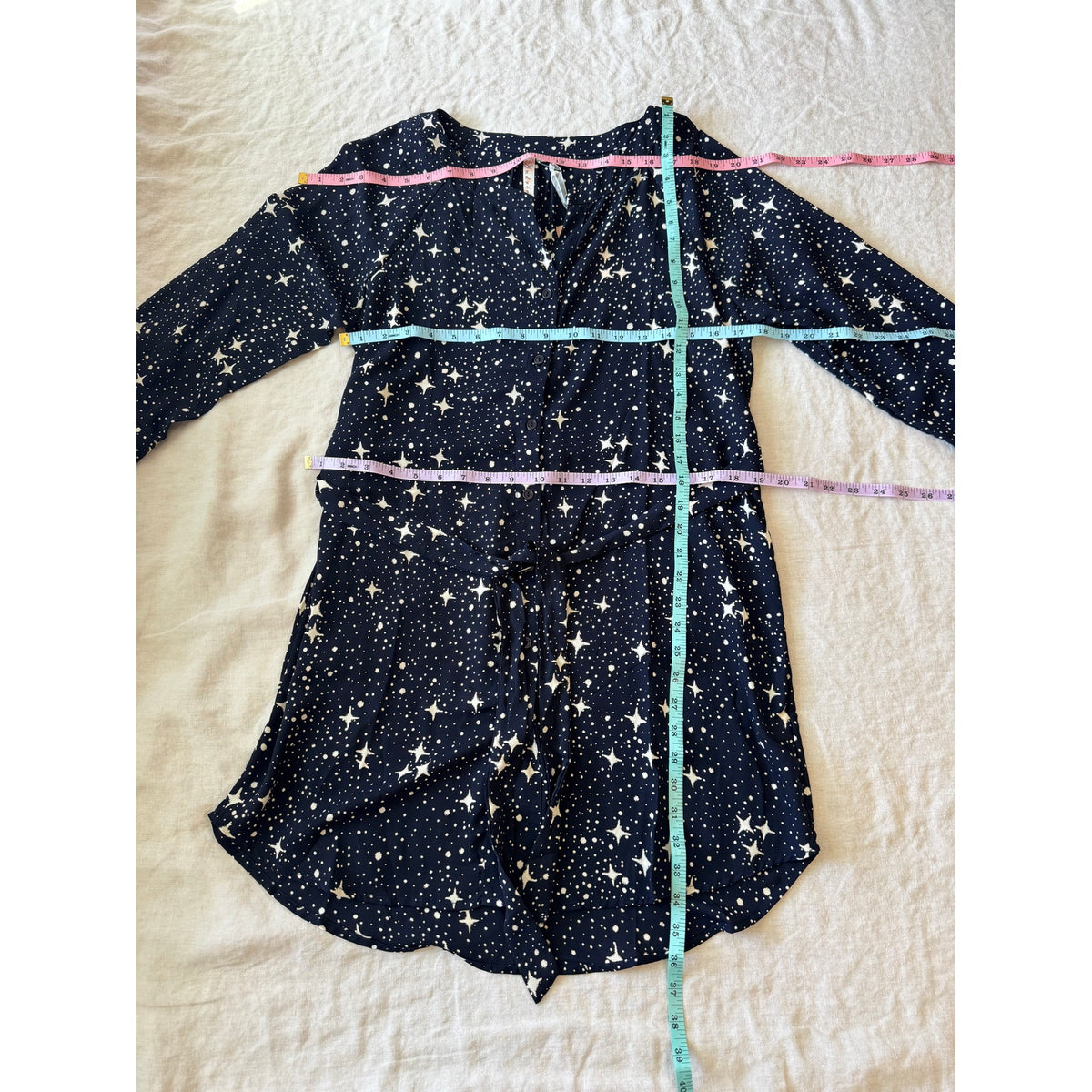 Star Print Andrèè by Unit Shirt Dress | US M | NWT