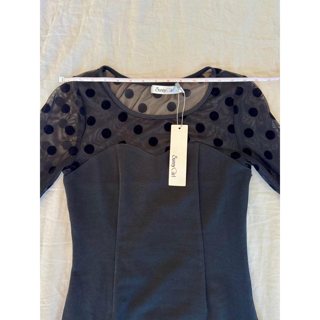 Retro Sunny Girl Polka Dot Dress | US M | NWT